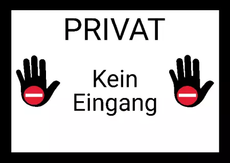 WarnschildWarnung - Zutritt verboten Kein Eingang Bild