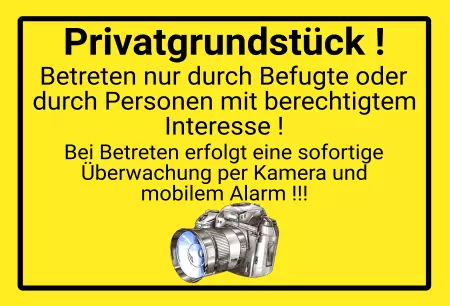 WarnschildWarnung - Zutritt verboten Privatgrundstück! Bild