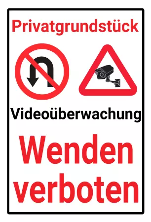 WarnschildWarnung - Zutritt verboten Privatgrundstück Bild