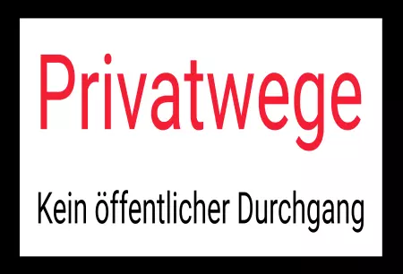 Warnschild Warnung - Zutritt verboten Privatwege - Kein öffentlicher Durchgang Bild
